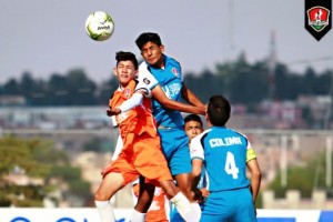 San Juan de los Lagos, Jalisco 31 de Mayo de 2016. Acciones durante el partido entre las selecciones de Colima y Chiapas durante la jornada 2 del Campeonato Nacional Sub-13 San juan de los Lagos, del Sector Amateur, celebrado en el campo de Lomas verdes. Foto: Imago7/Álvaro Paulin.