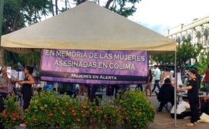 Protestas contra los femenicidios en Colima.